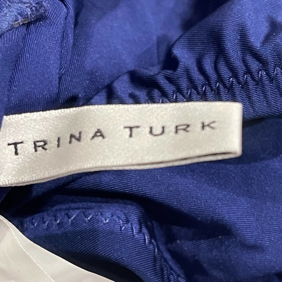 New Trina Turk Ultramarine Plunge Wrap Front One Piece Swimsuit Women's Size 4 - Picture 7 of 12